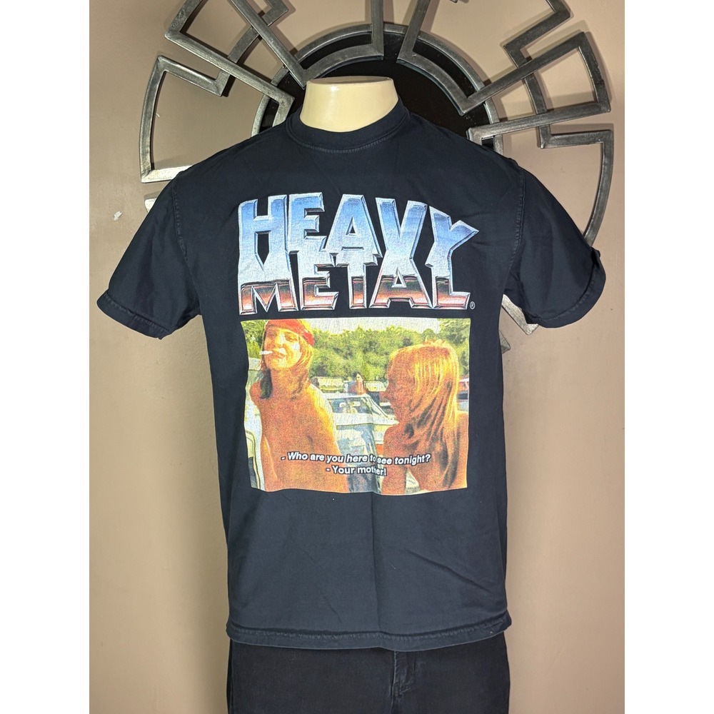 Comfort Colors Heavy Metal Parking Lot Graphic T-Shirt Black Mens Medium